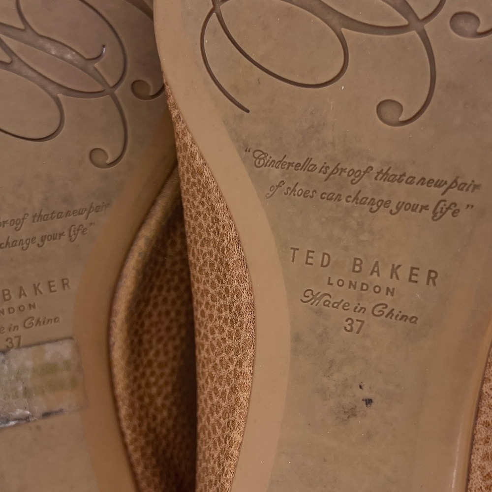Ted Baker London Sually flats leather bow size 37 US 6.5 - Picture 6 of 10